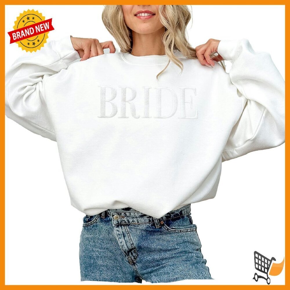 Bride Crewneck Sweatshirt Wedding Gift Premium Soft Fabric True Size